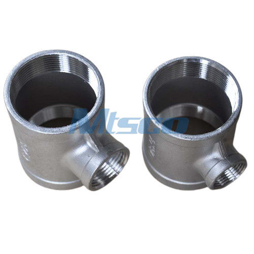 ASTM A351 A351M 316 Reducing Equal Tee Fitting 2'' NPT 150PSI Stainless Steel Casting